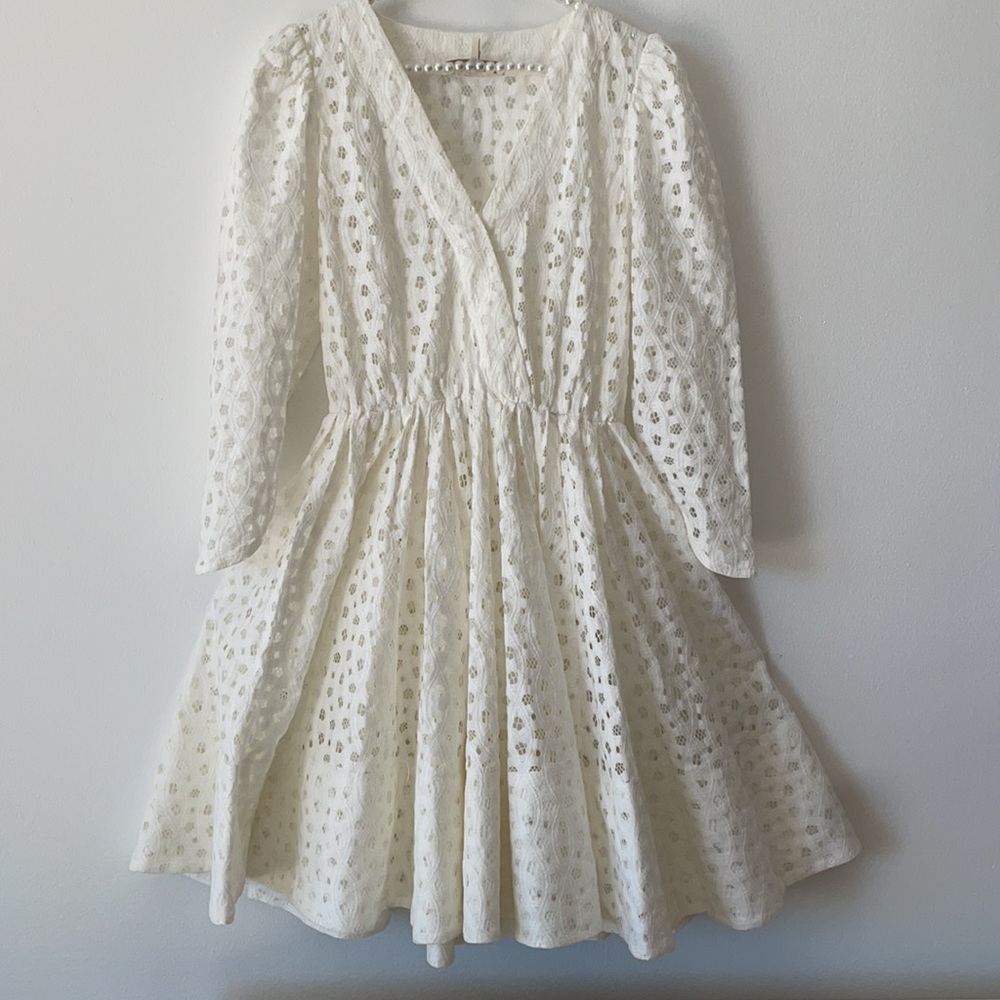 Maje white lace dress